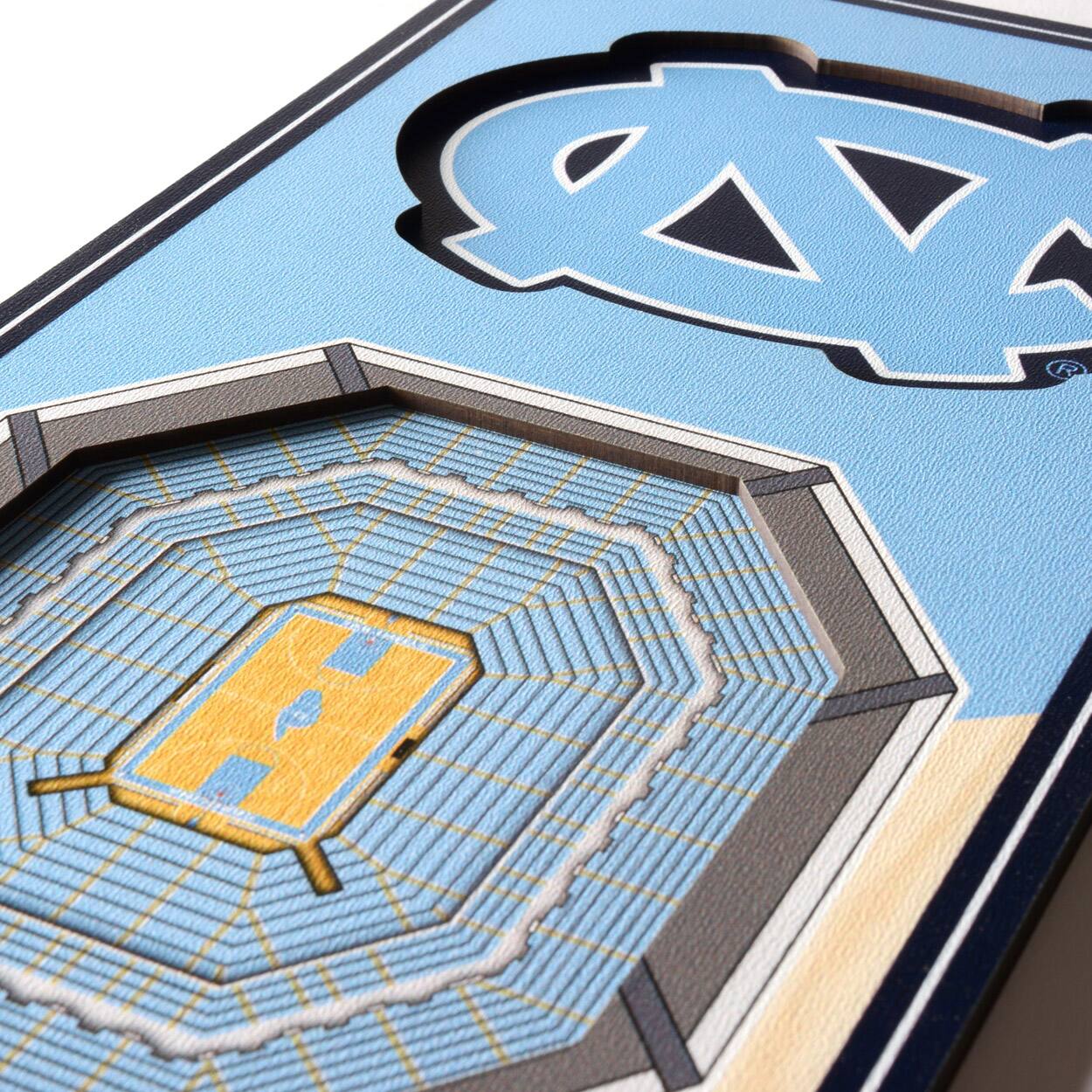 Alt View 1. YouTheFan - North Carolina Tar Heels 6'' x 19'' 3D StadiumView Banner - Multicolor.