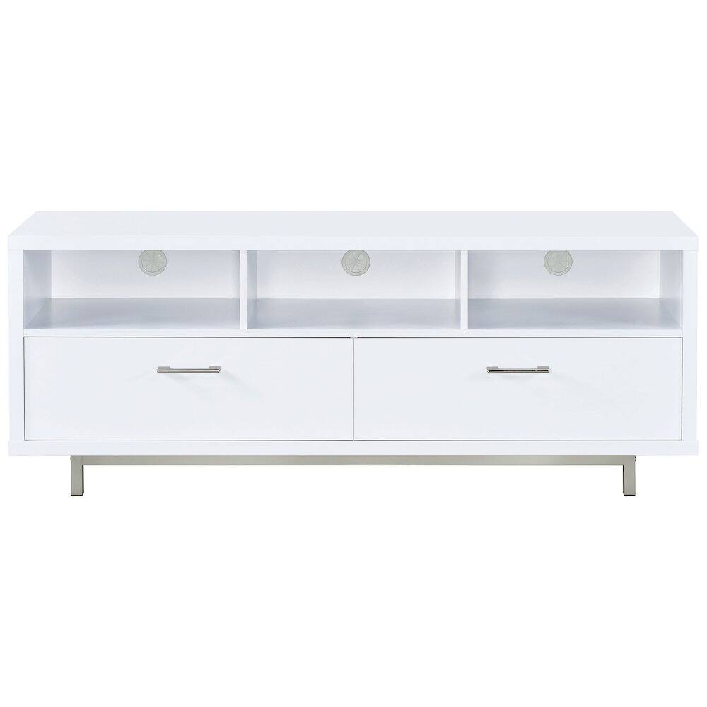 Alt View 2. Coaster Co. of America - Casey 2-drawer Engineered Wood 60" TV Stand White - White.