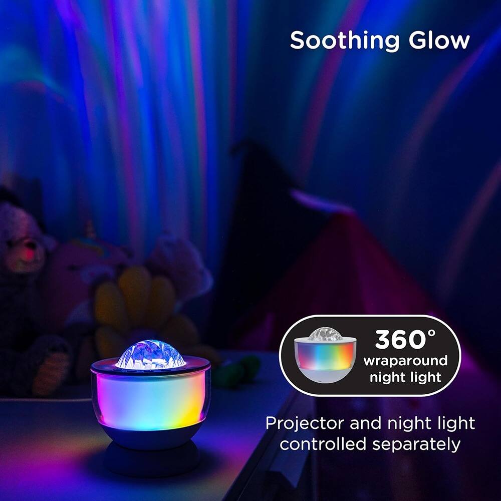Soothing Glow
360° wraparound night light
Projector and night light controlled separately