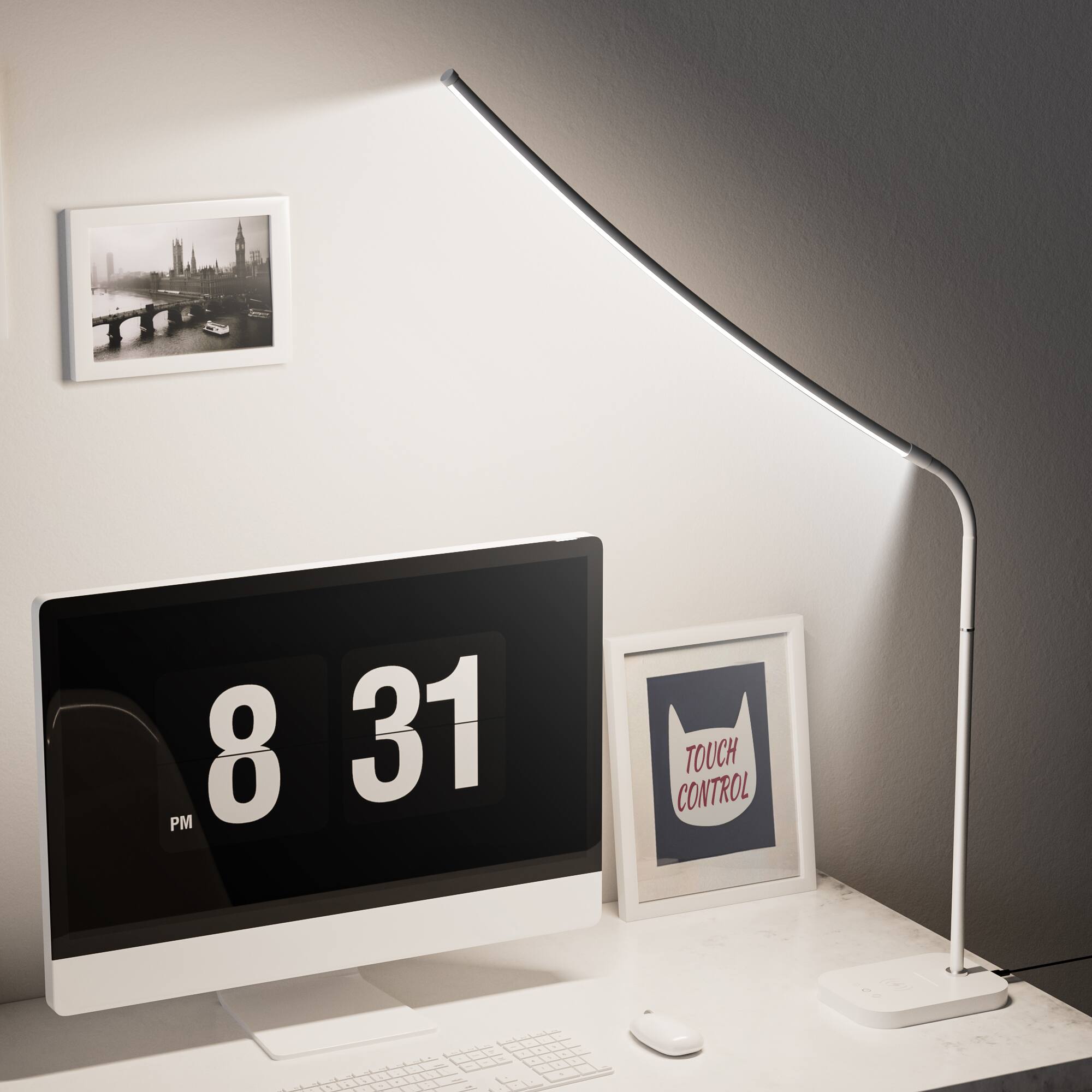 The text on the image is "8:31 PM" and "TOUCH CONTROL."