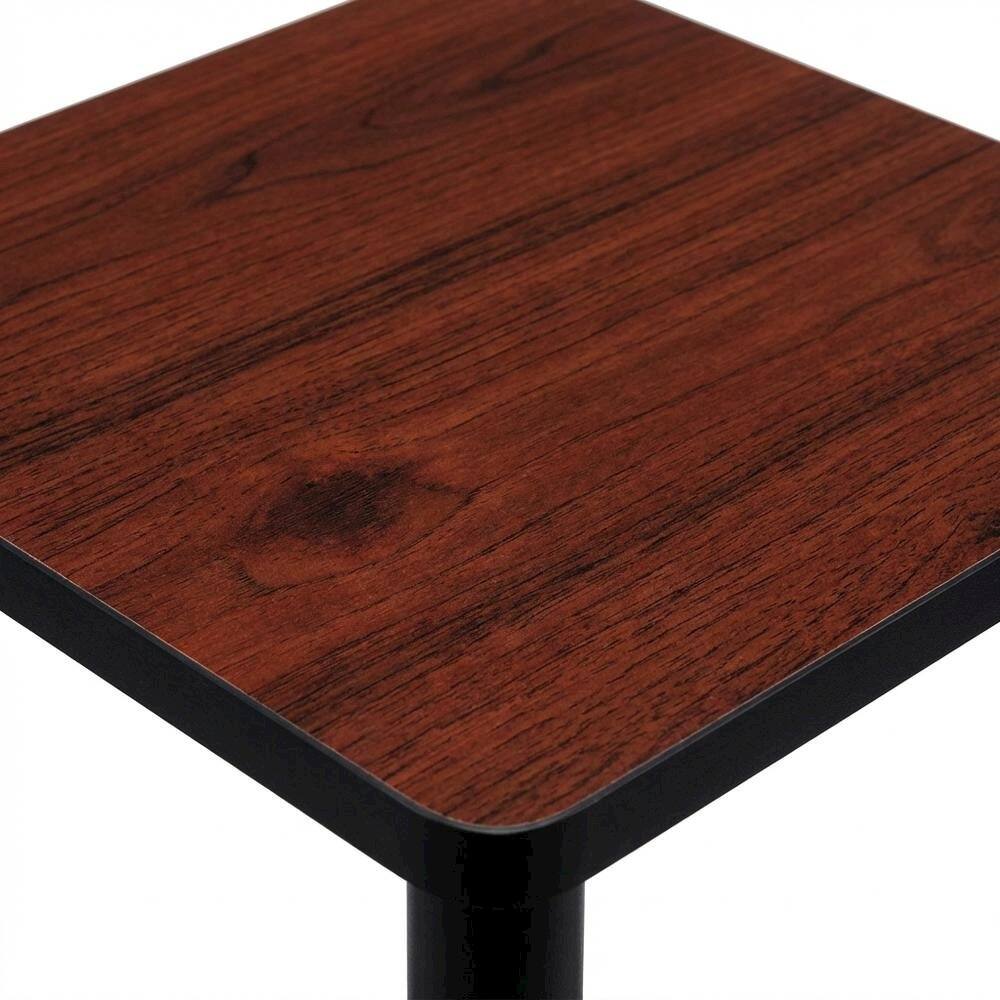 Alt View 1. FurniFact - Corner Shelves End Tables, Set of 2, Space-Saving Engineered Wood Design - Dark Cherry/Black.