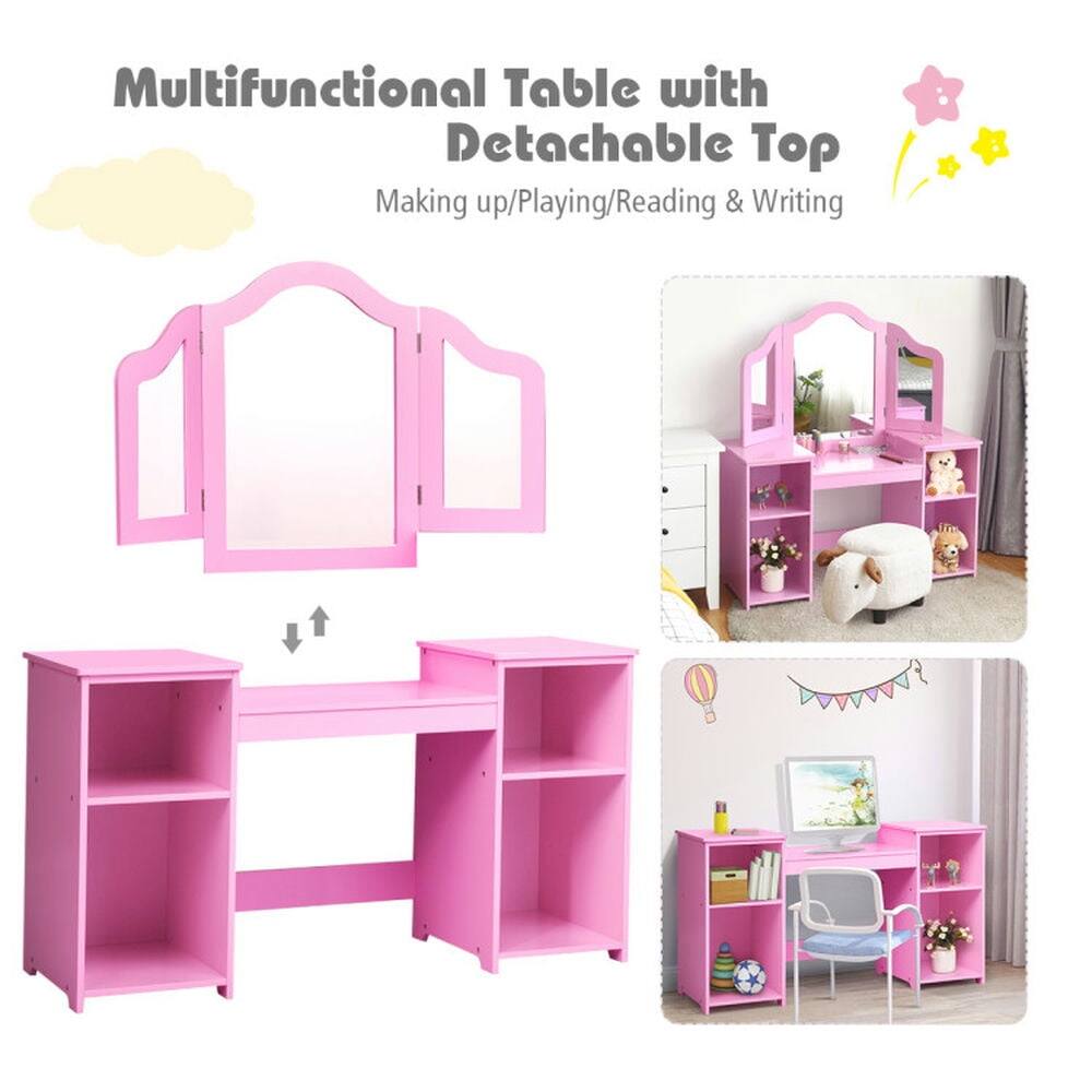 Multifunctional Table with Detachable Top  
Making up/Playing/Reading & Writing