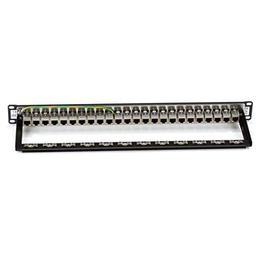 Black Box Network Services - CAT6 Patch Panel - Feed-Through - 1U - Shielded - 24-Port - Steel