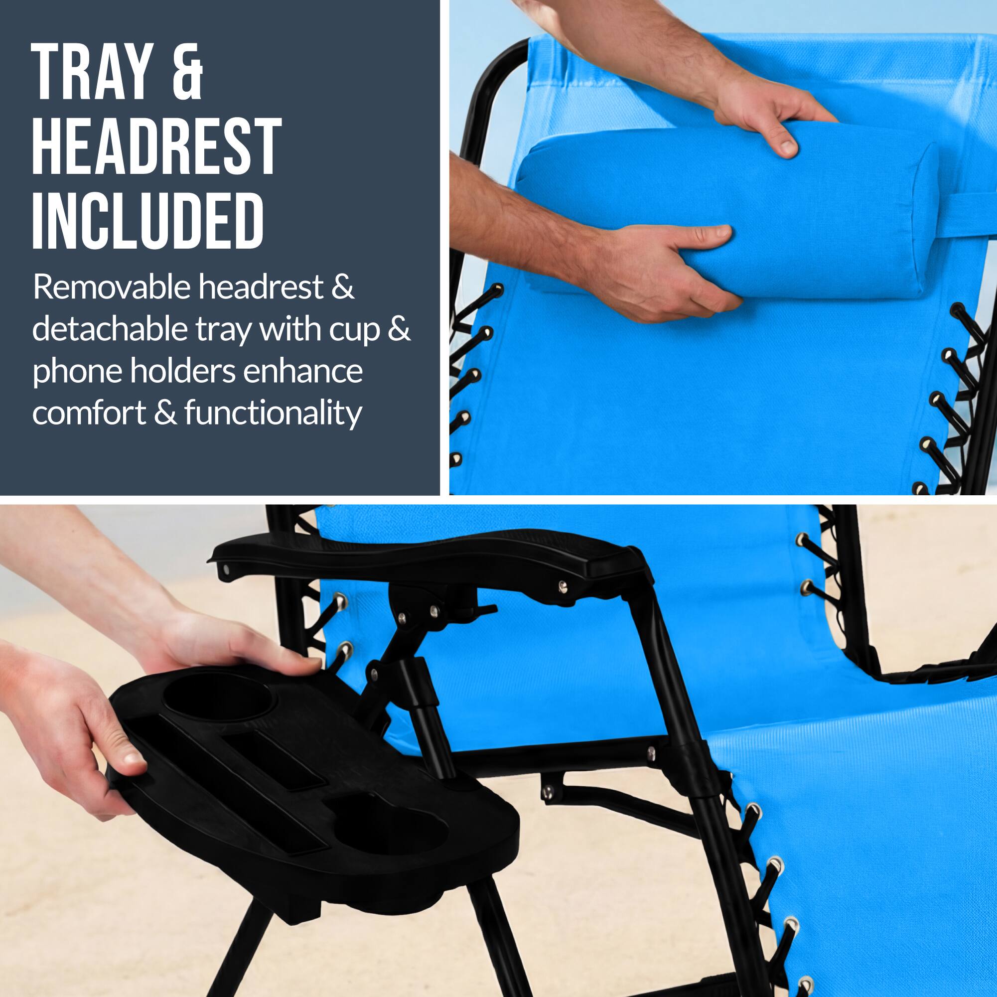 Best Choice Products Set of 2 Extra Wide Zero Gravity Lounge Chair ...
