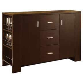SlickBlue - Modern Dining Room Buffet Sideboard Server, Finish - Cappuccino