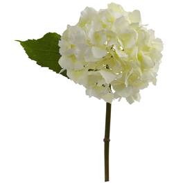 BreeBe - 12" Hydrangea Artificial Flower (Set of 12) - Cream