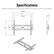 Specifications
Measure the distance of the mounting holes on the back of the TV to fit the mount.
- 24.25"
- 21"
- 19.72"
- 17.8"
- 5.87"
- 2.4"