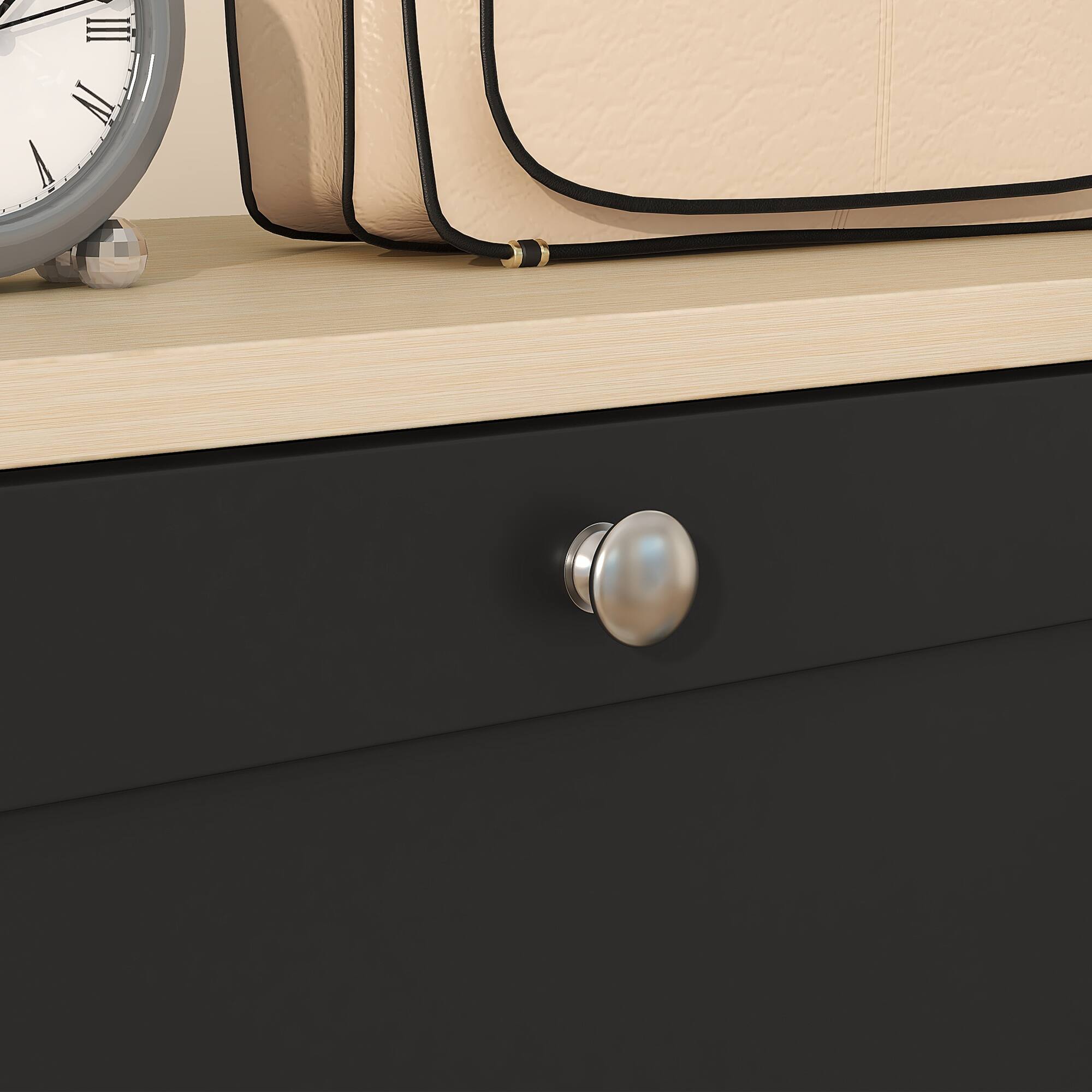 Alt View 8. Homcom - Shoe Storage Cabinet with 3 Flip Drawers and Adjustable Shelves for 12-18 Pairs of Shoes - Black.