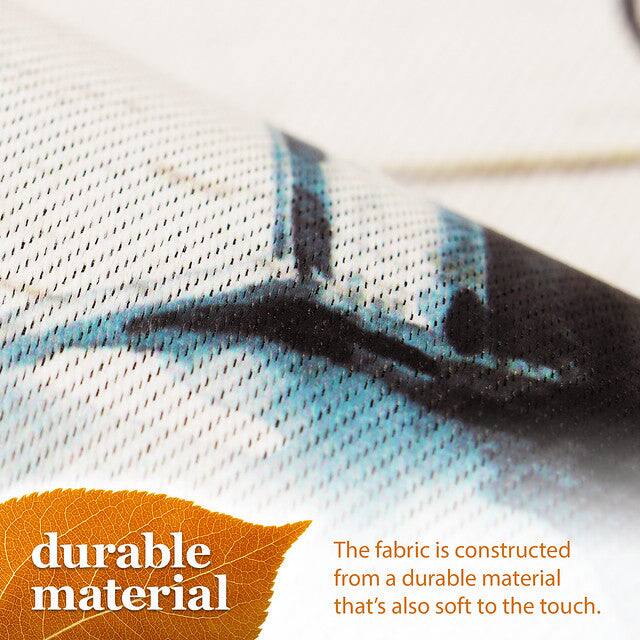 The fabric is constructed from a durable material that's also soft to the touch.
