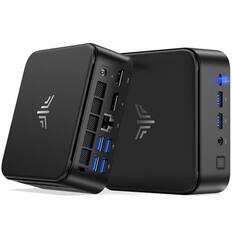 Front. Kamrui - E3B - 4K Mini PC - AMD Ryzen 5 7530U (6C/12T, Max 4.5GHz ) - 16GB LPDDR4X RAM 512GB SSD - WiFi6 BT5.2 Win11pro - Black.