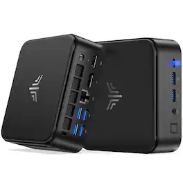 Kamrui - E3B - 4K Mini PC - AMD Ryzen 5 7530U (6C/12T, Max 4.5GHz ) - 16GB LPDDR4X RAM 512GB SSD - WiFi6 BT5.2 Win11pro - Black
