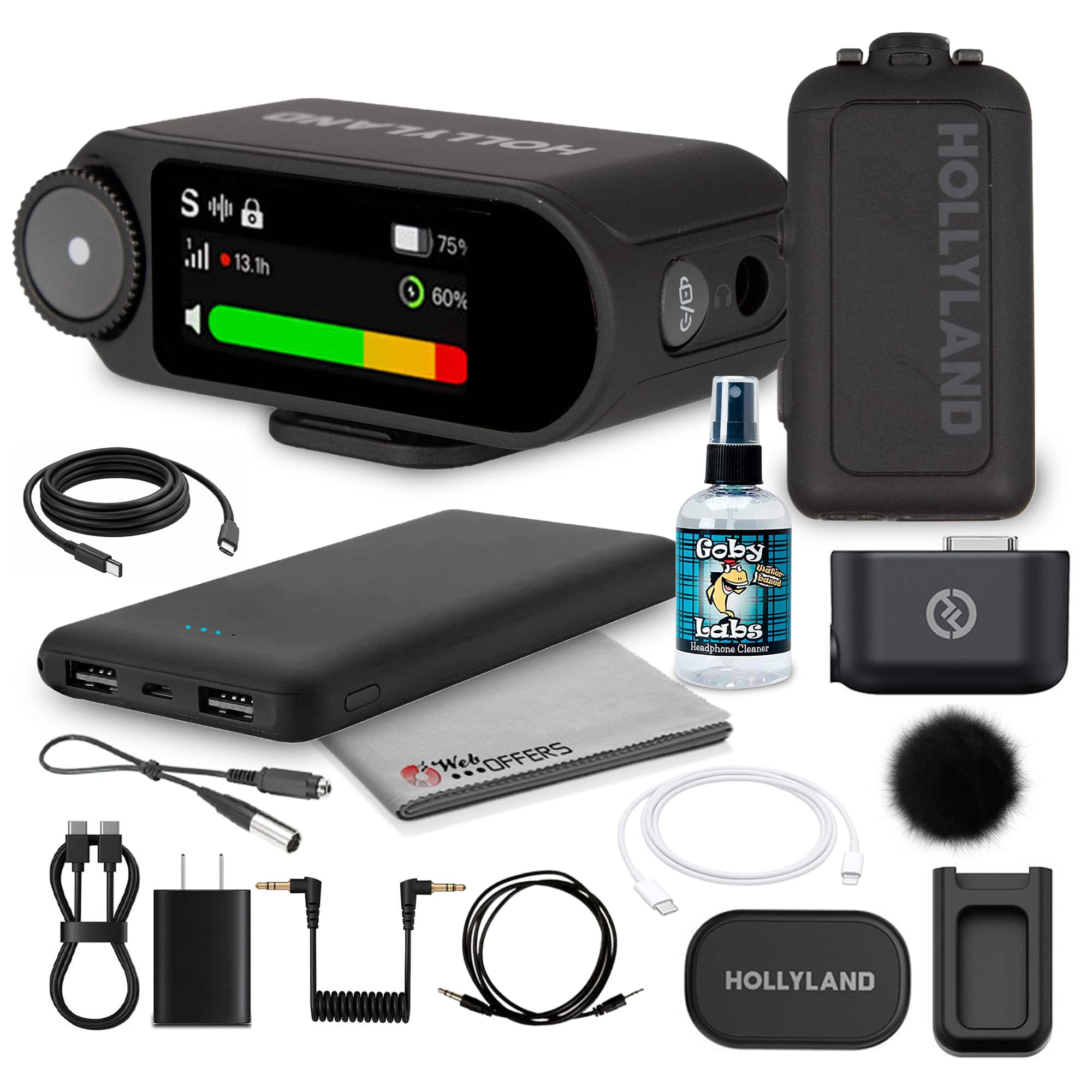 HOLLYLAND - LARK MAX 2 Solo Wireless Microphone System for Cameras (Space Gray 2.4 GHz) - Space Gray