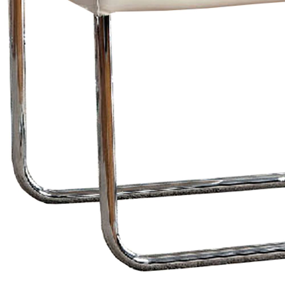 Alt View 3. Manhattan Lane - Lodia I Contemporary Side Chair, White, Set of 2 - White.