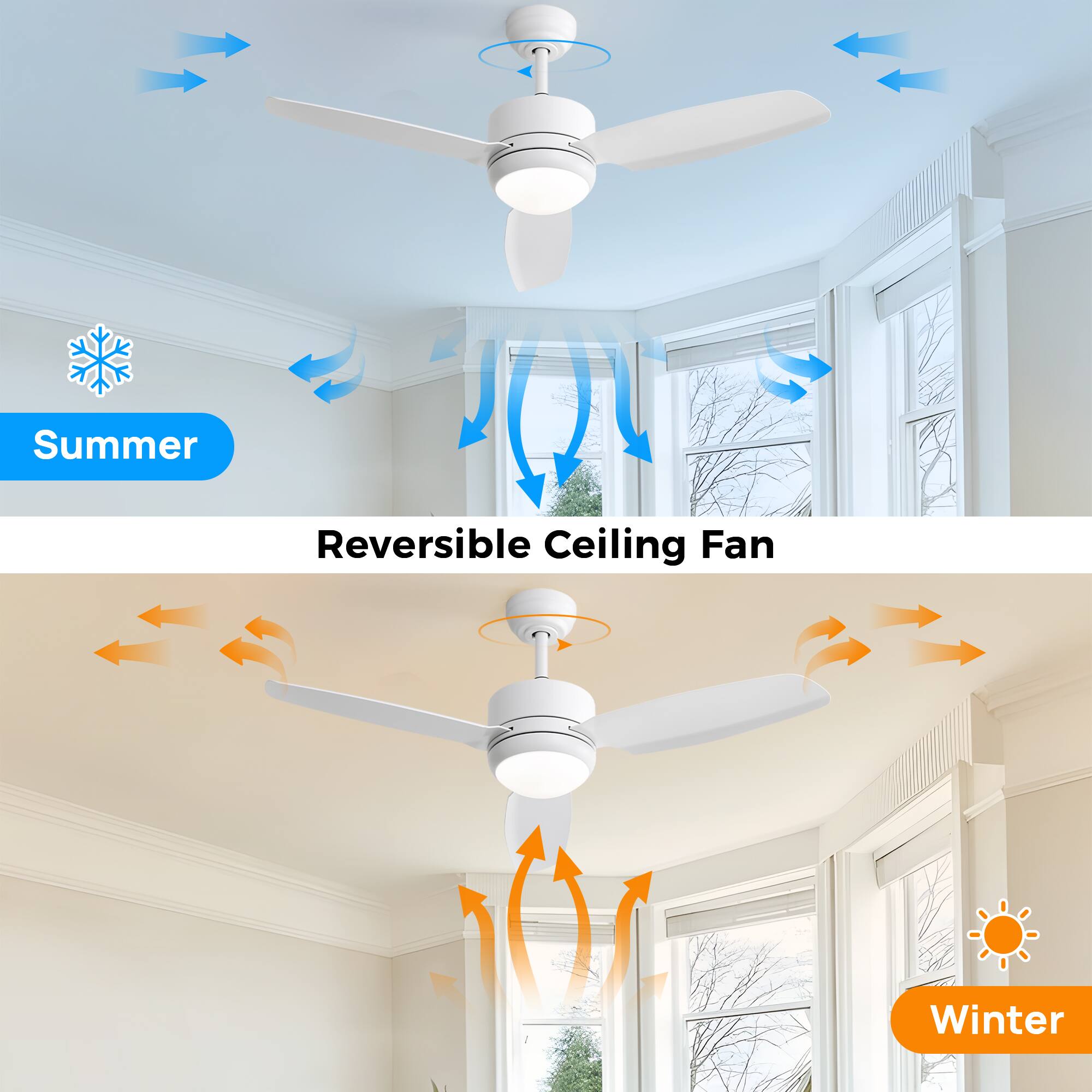 Summer Reversible Ceiling Fan Winter