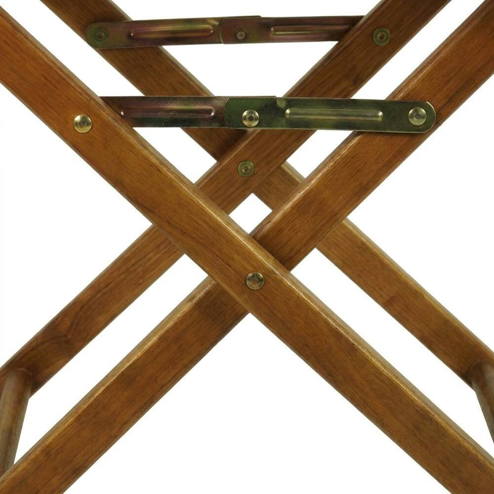 Alt View 1. FurniFact - Tan Director's Chair - Honey Oak Frame/Tan Canvas.