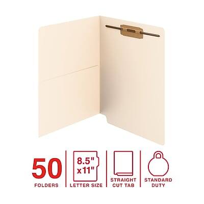 50 FOLDERS  
8.5" x 11" LETTER SIZE  
STRAIGHT CUT TAB  
STANDARD DUTY