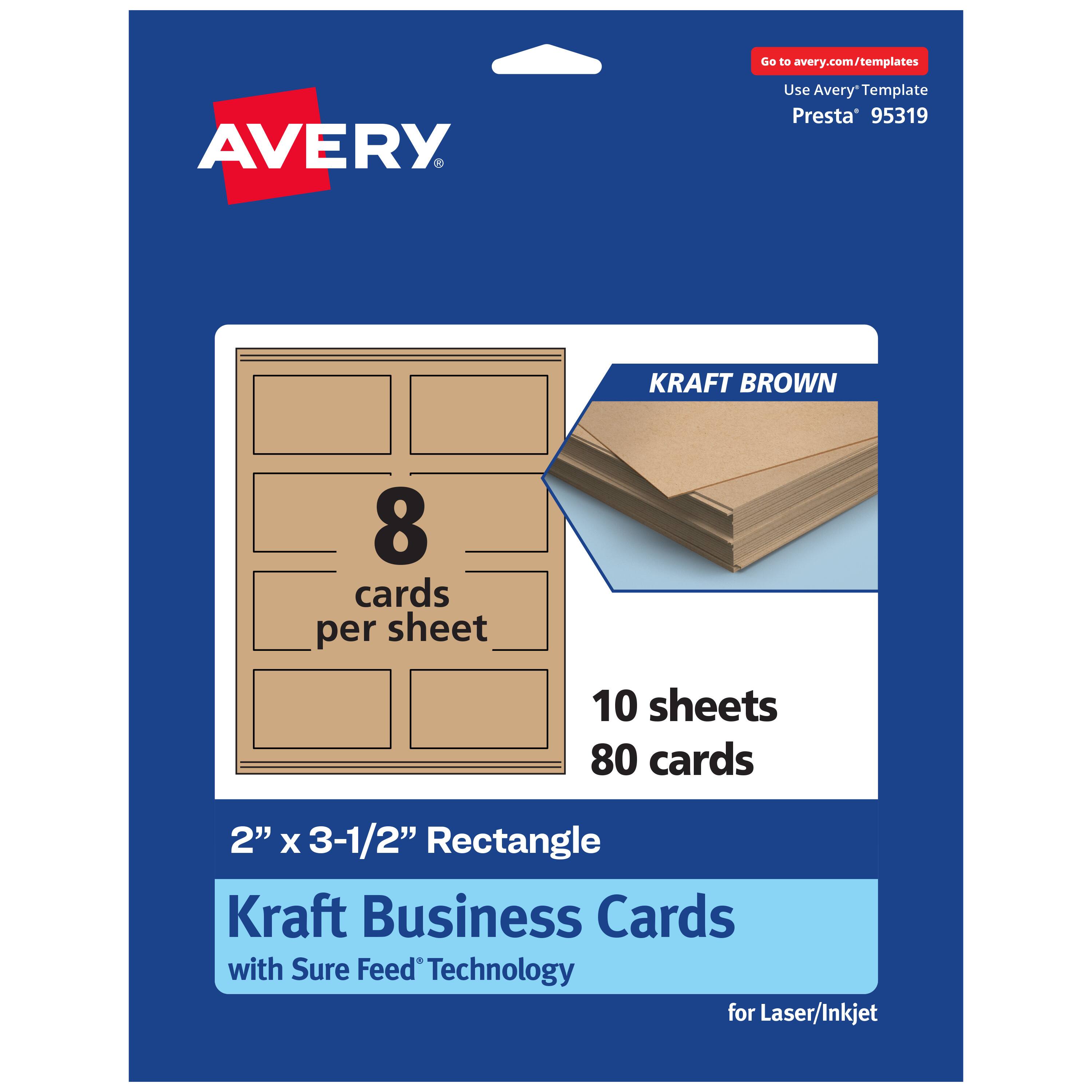 "Avery - 2"" x 3-1/2"" Rectangle Cards, Kraft 80ct - Brown" price history on PriceWatchPro