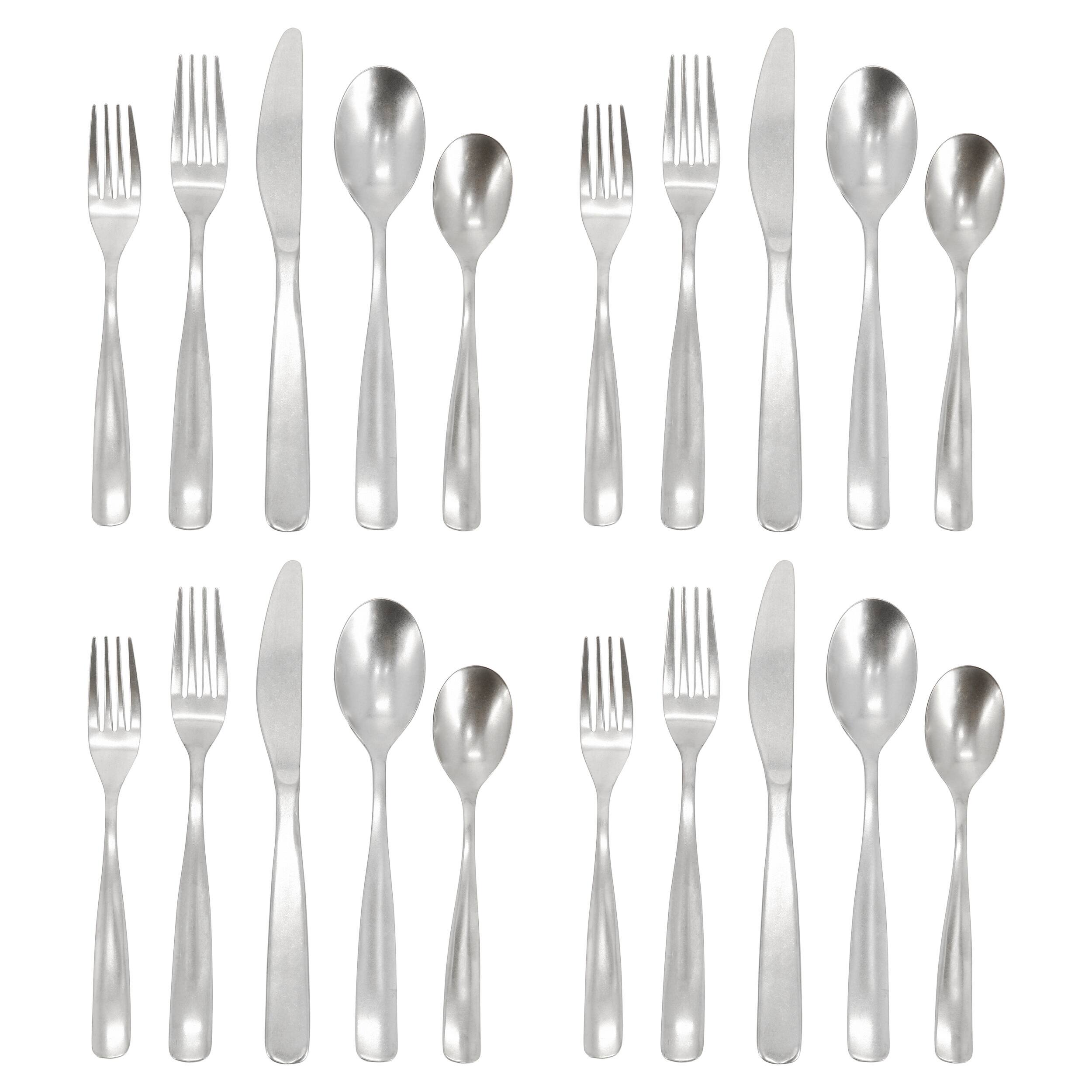 Alt View 1. Gibson - Gibson Home Hulton 20 Piece Stainless Steel Flatware Set in Silver - Silver.
