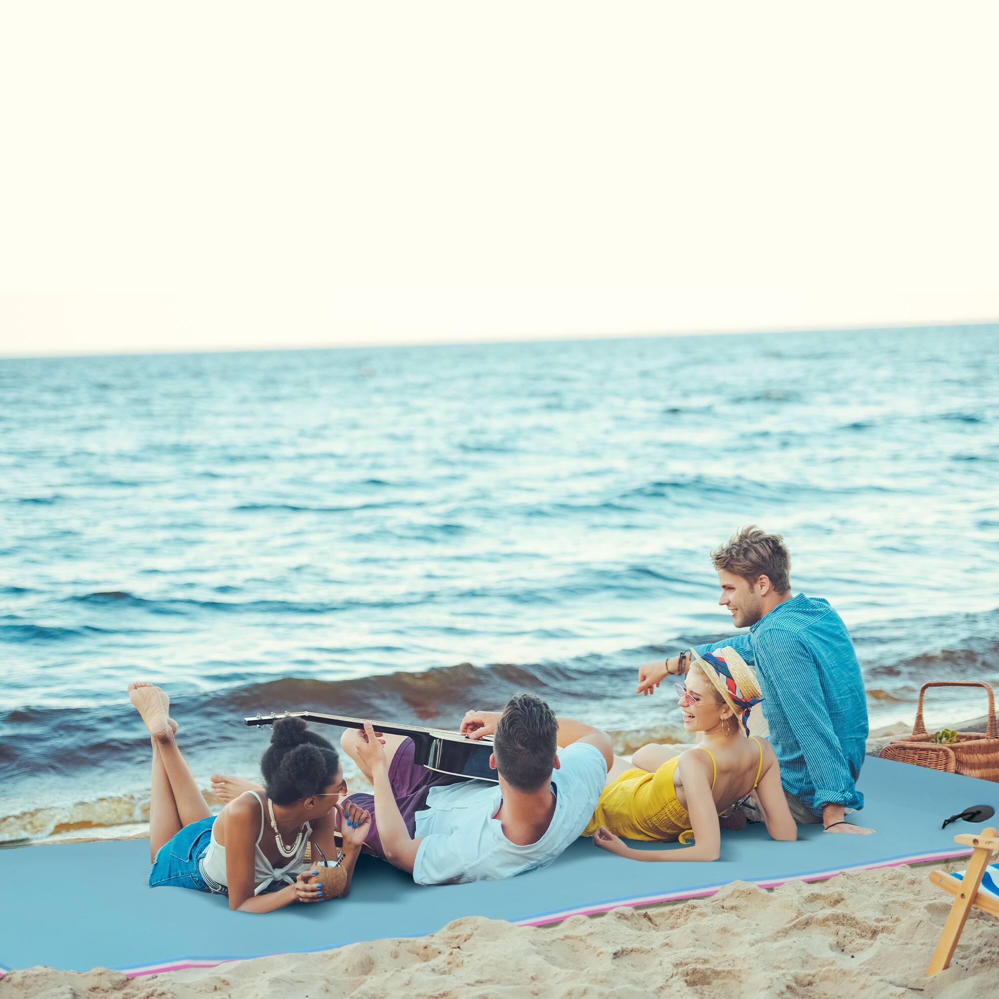 Alt View 1. Homcom - 17' x 5' Floating Water Mat, 3-Layer Swimming Pool Float Ultimate Super-Sized Portable Foam Raft.