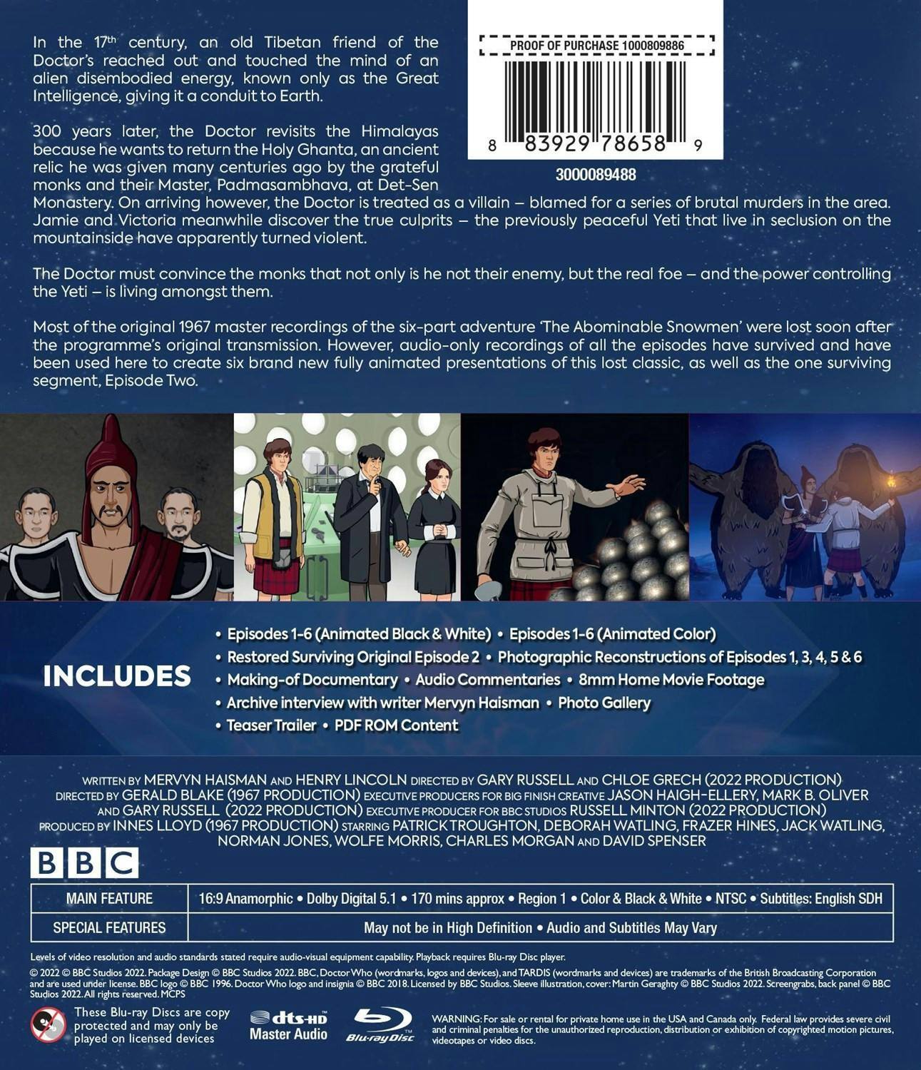 Back. Doctor Who: The Abominable Snowmen [Blu-ray].