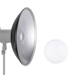 Neewer - 16" Aluminum Beauty Dish with Diffuser Sock, Bowens Mount, Studio