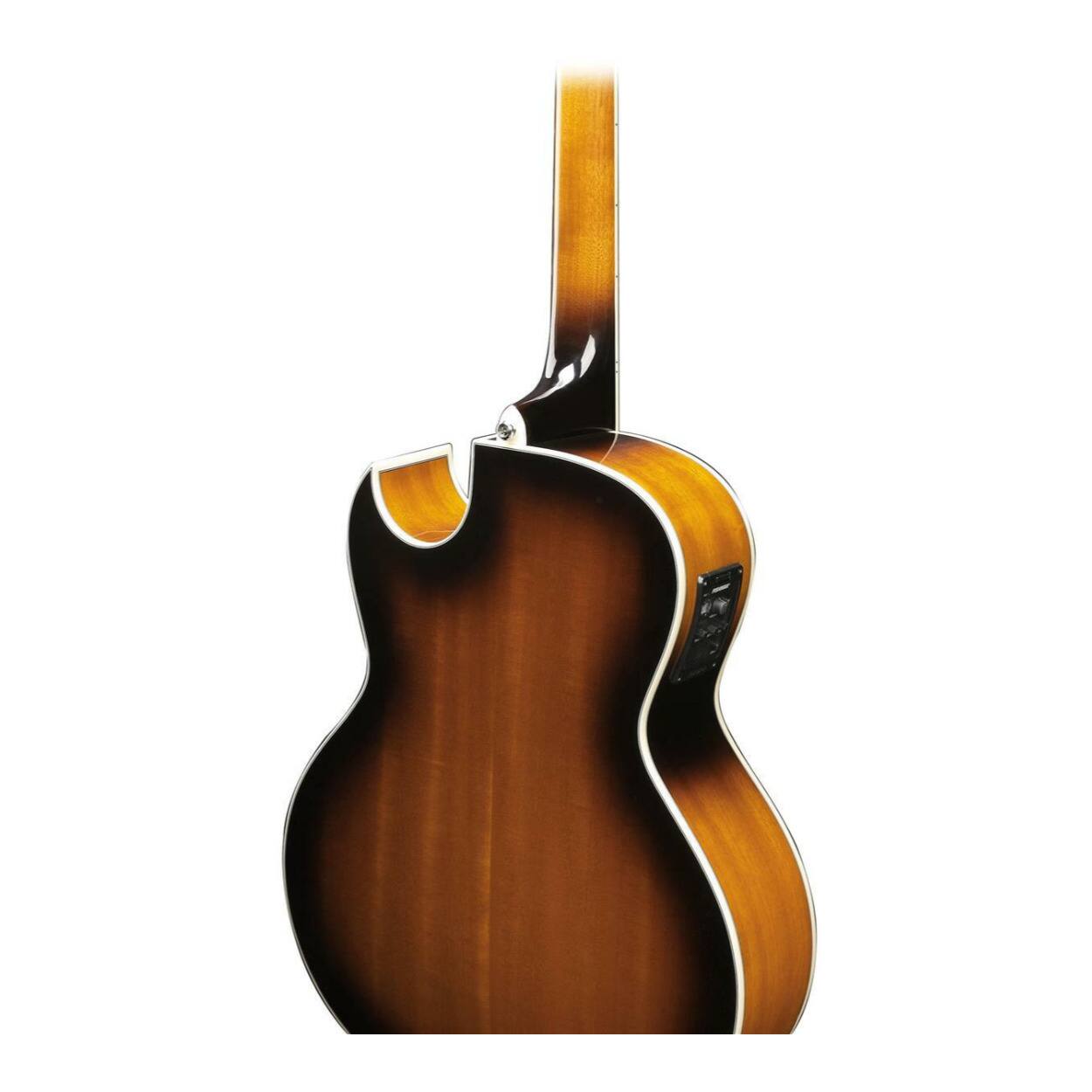 Left. Ibanez - Ibanez JSA5 Satriani 6-String Acoustic Guitar (Vintage Burst High Gloss).