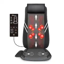 DORLUKFU - Back Massager with Heat,Shiatsu Massage Seat Cushion,8 Flexible Nodes Massage for Full Back Massage Chair Pad,Chair