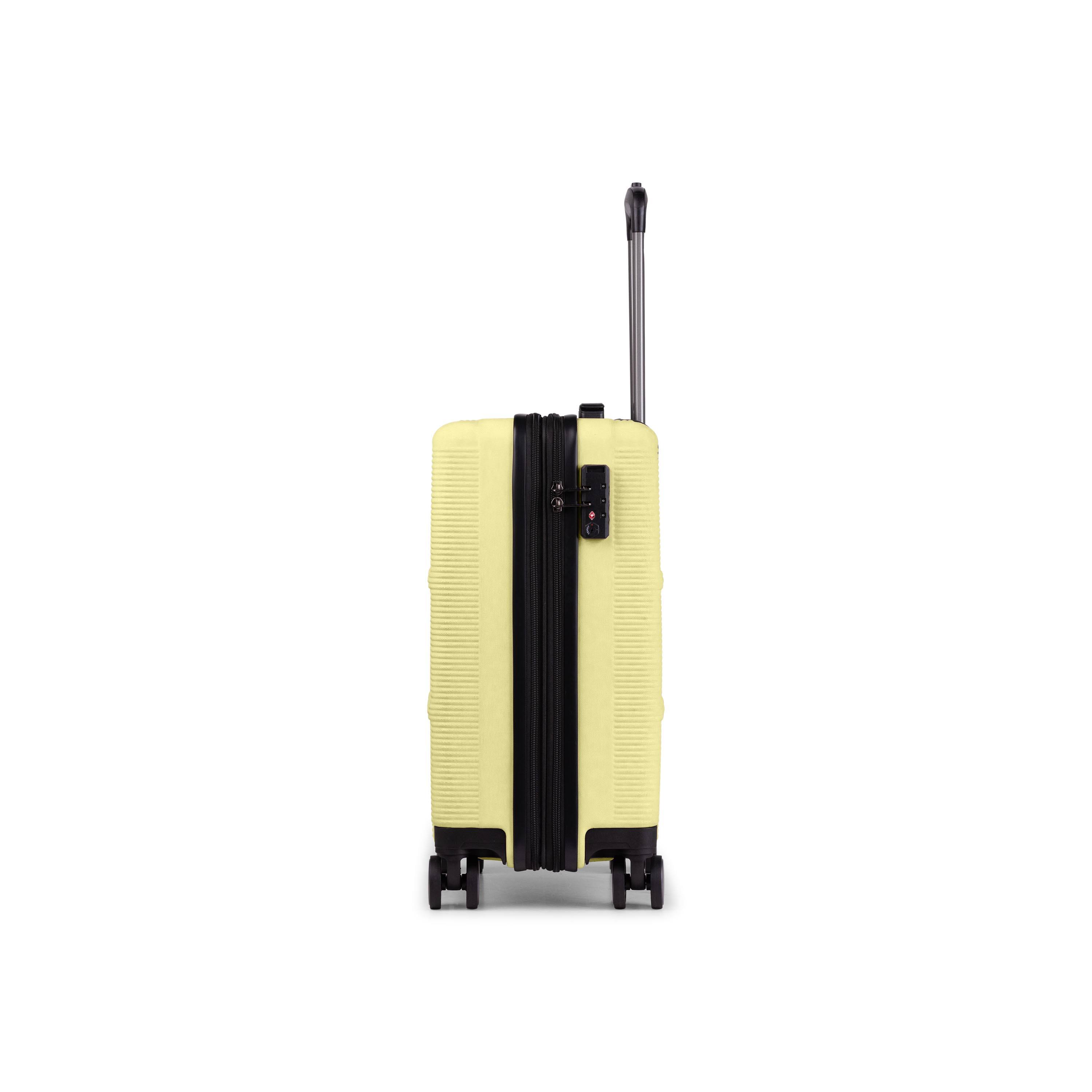 Left. Bugatti - Bugatti Brussel 3 Piece Hardside Luggage Set - YELLOW.