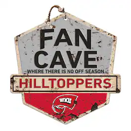 Jardine - Western Kentucky Hilltoppers 20'' x 20'' Fan Cave Badge Sign - Red