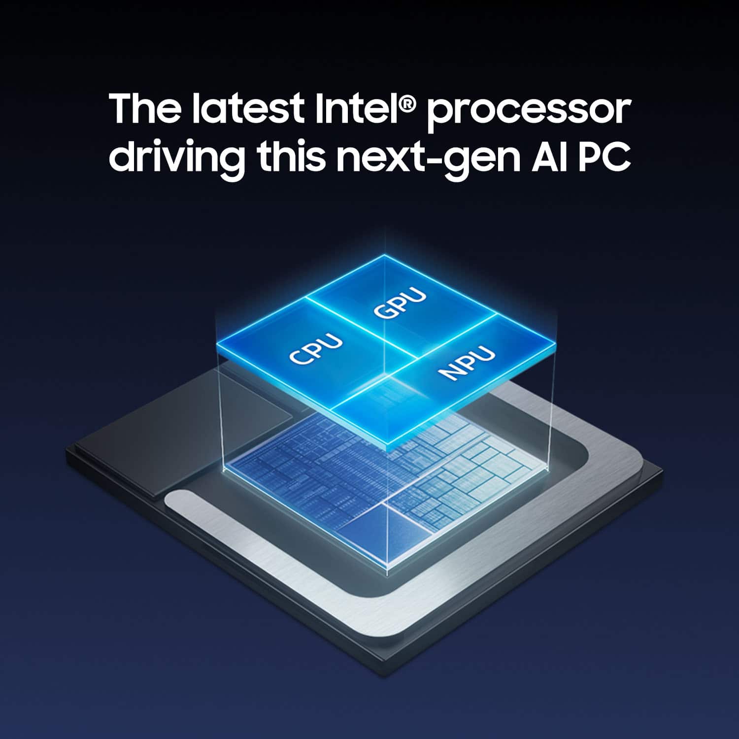 The latest Intel processor is driving this next-gen AI PC, featuring a GPU, CPU, and NPU.