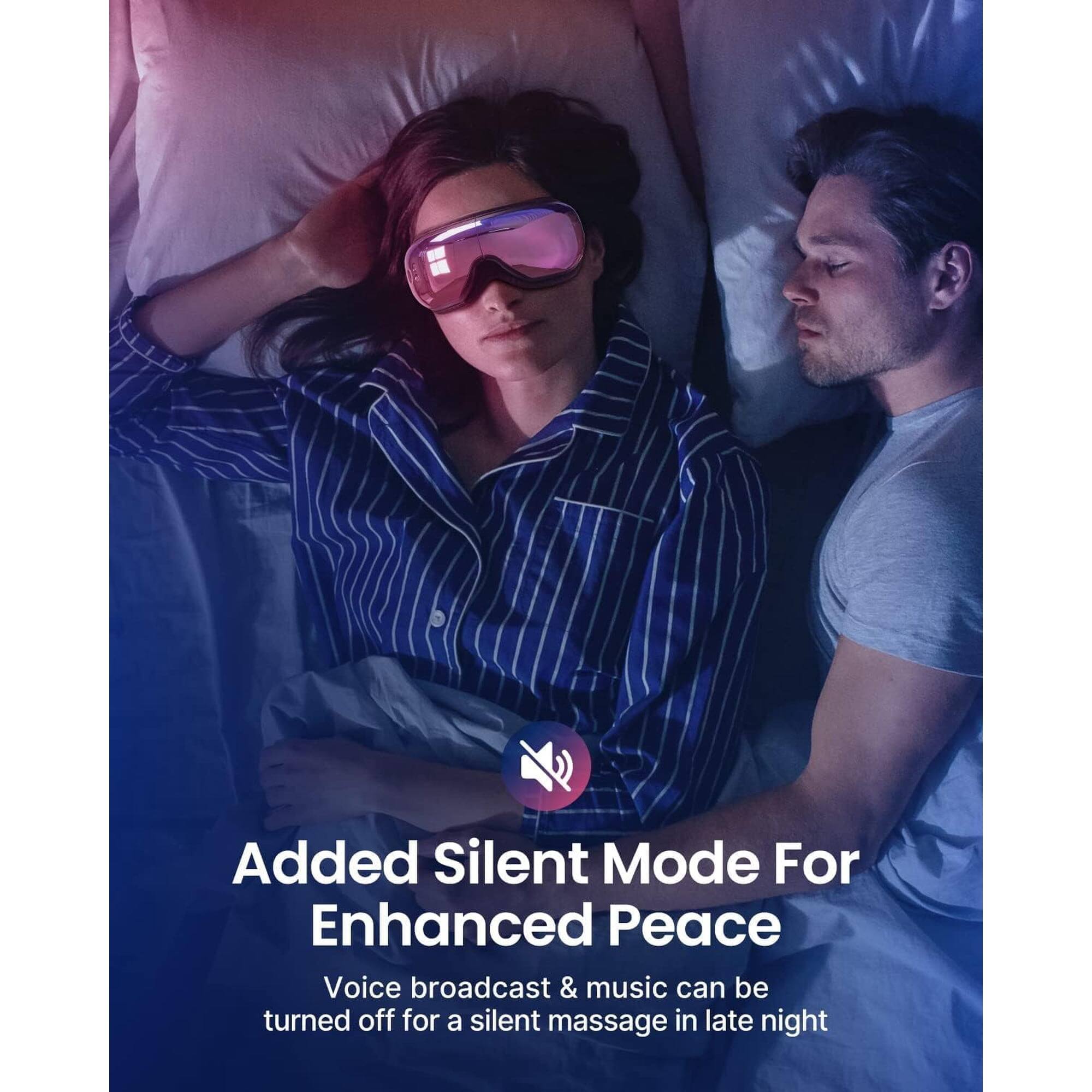 Added Silent Mode For Enhanced Peace

Voice broadcast & music can be turned off for a silent massage in late night