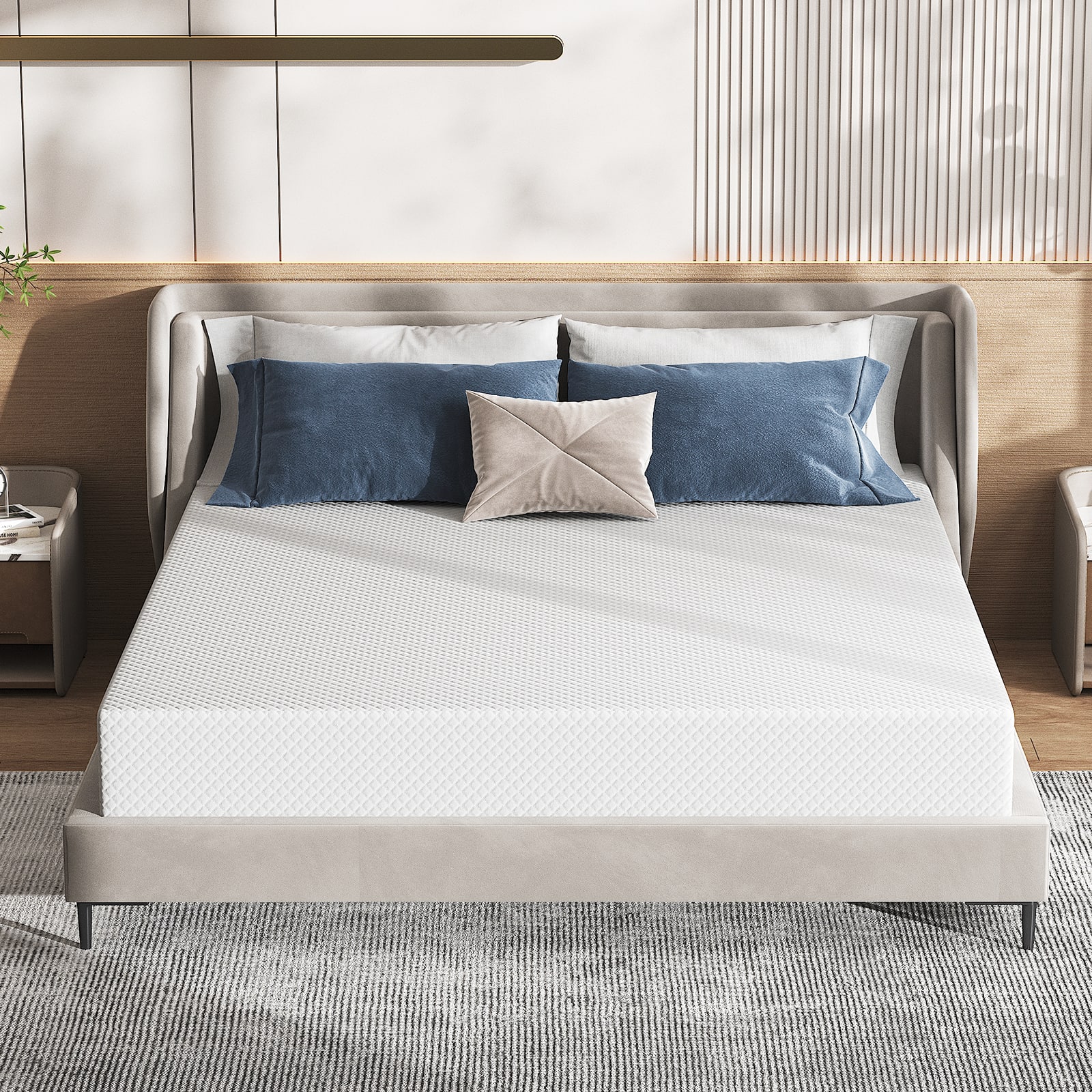 Brick Attic - 6"Mattress in a Box, Cooling Gel Memory Foam Mattress Medium Firm for Comfort Sleep and Pressure Relief - White