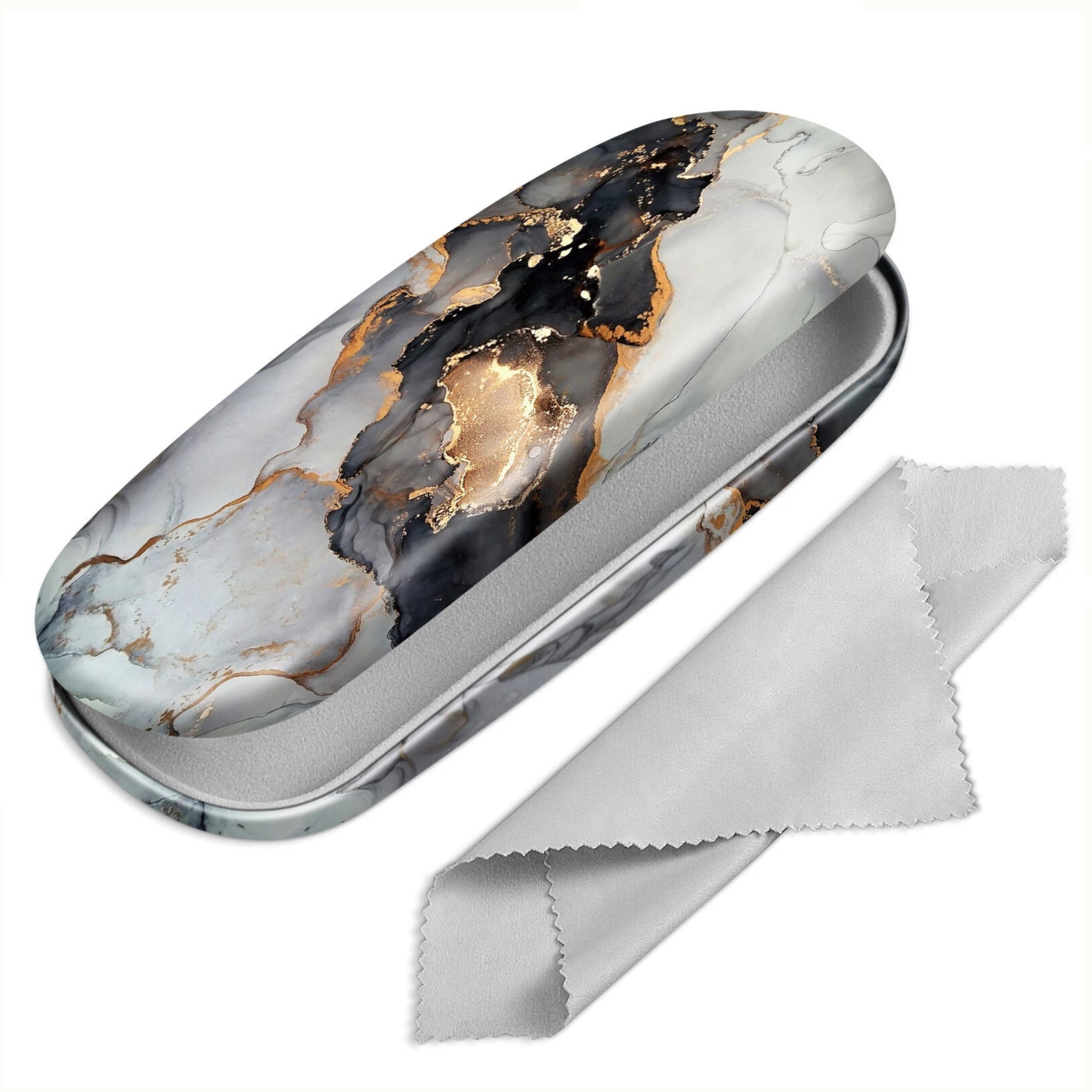 Kitcheniva - Portable Hard Shell Eyeglasses Case Protective Glasses Holder Box - Cloudy Marble price history on PriceWatchPro