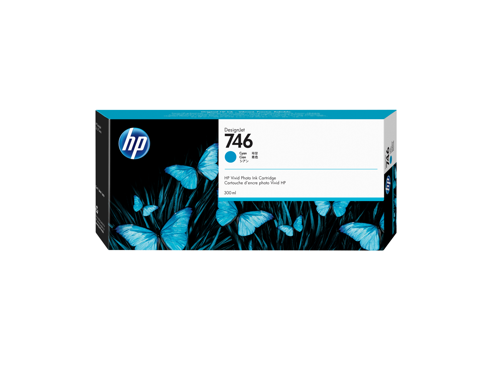 Designjet 746  
Cyan  
HP Vivid Photo Ink Cartridge  
Cartouche d'encre photo Vivid HP  
300 ml
