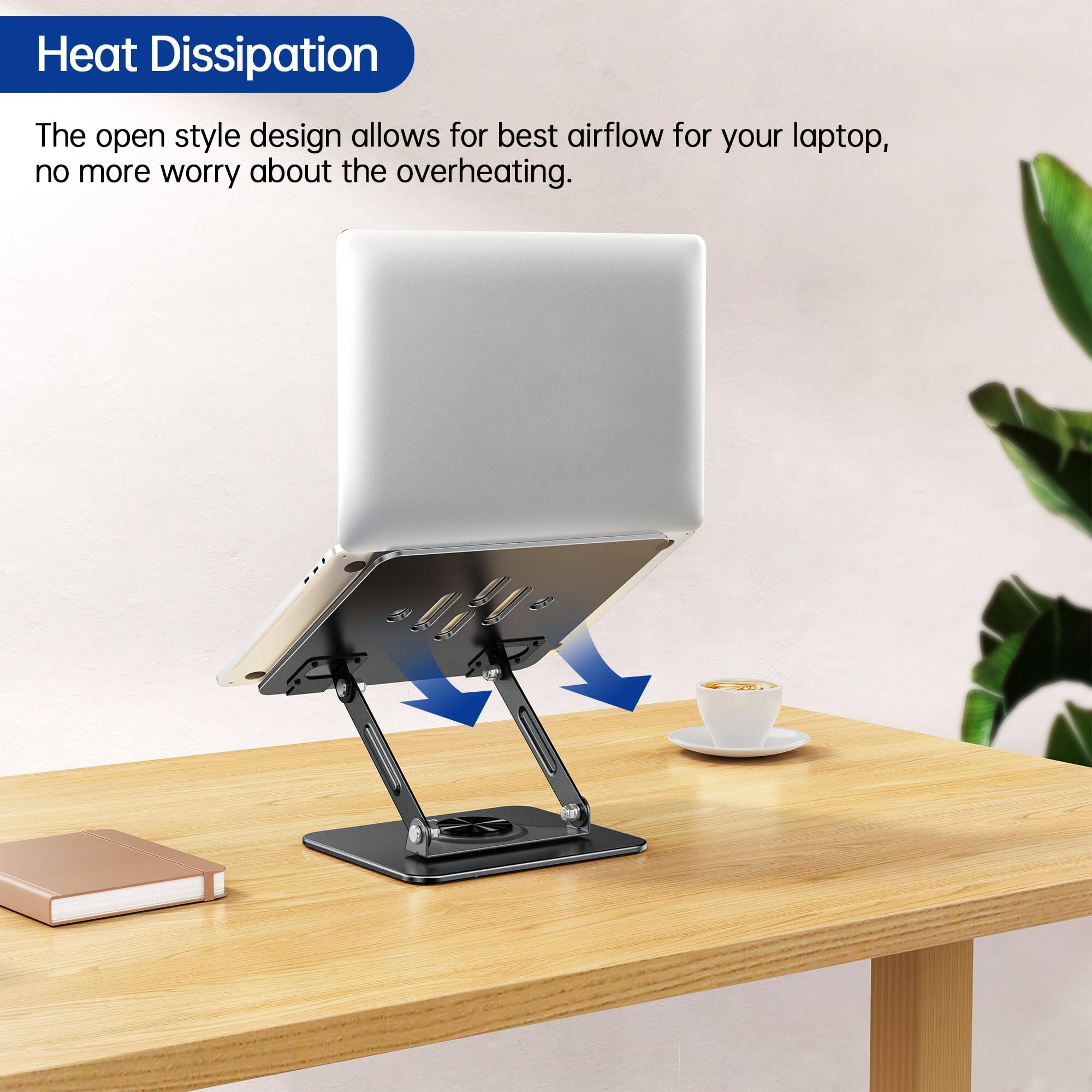 Heat Dissipation

The open style design allows for best airflow for your laptop, no more worry about the overheating.