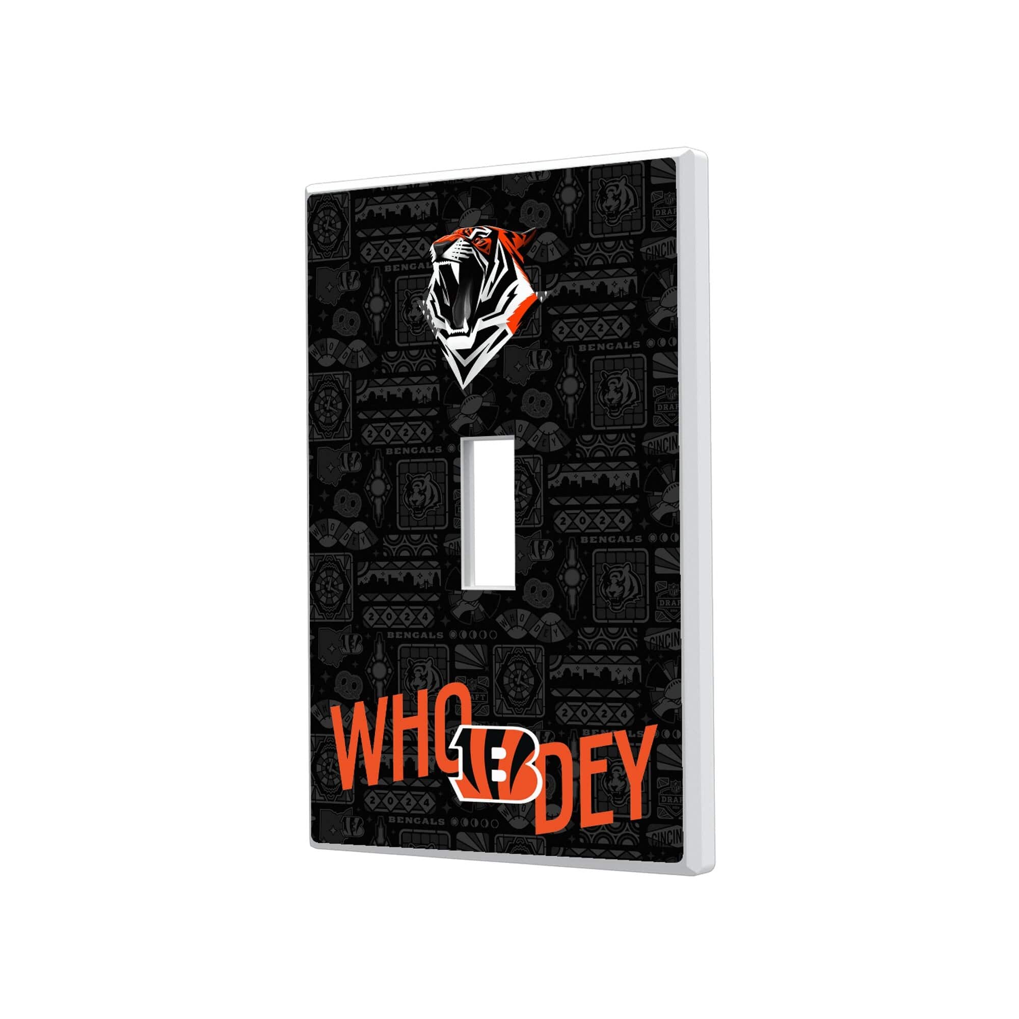 Keyscaper - Cincinnati Bengals 2024 Illustrated Limited Edition Single Toggle Light Switch Plate - White price history on PriceWatchPro