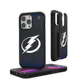 Keyscaper - NHL - Tampa Bay Lightning Linen Logo iPhone Rugged Case - 15 - Black