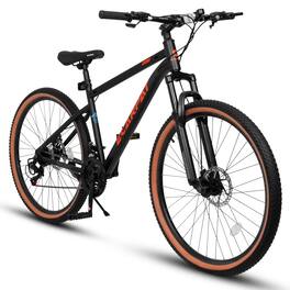 Chery Life - 27.5 in. Durable High Carbon Steel Frame Mountain Bike for Men and Women - Black