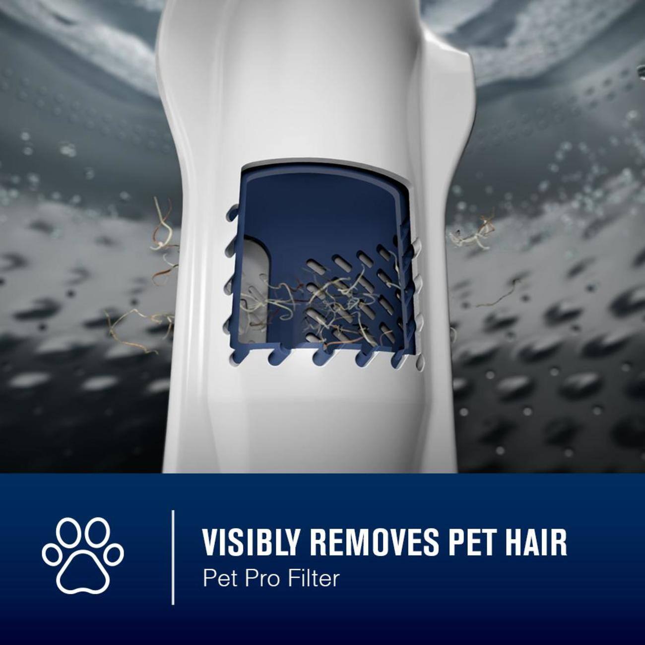 VISIBLY REMOVES PET HAIR  
Pet Pro Filter