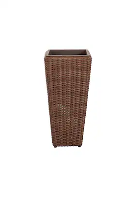 Front. Patio Sense - Alto Wicker Planter Set.