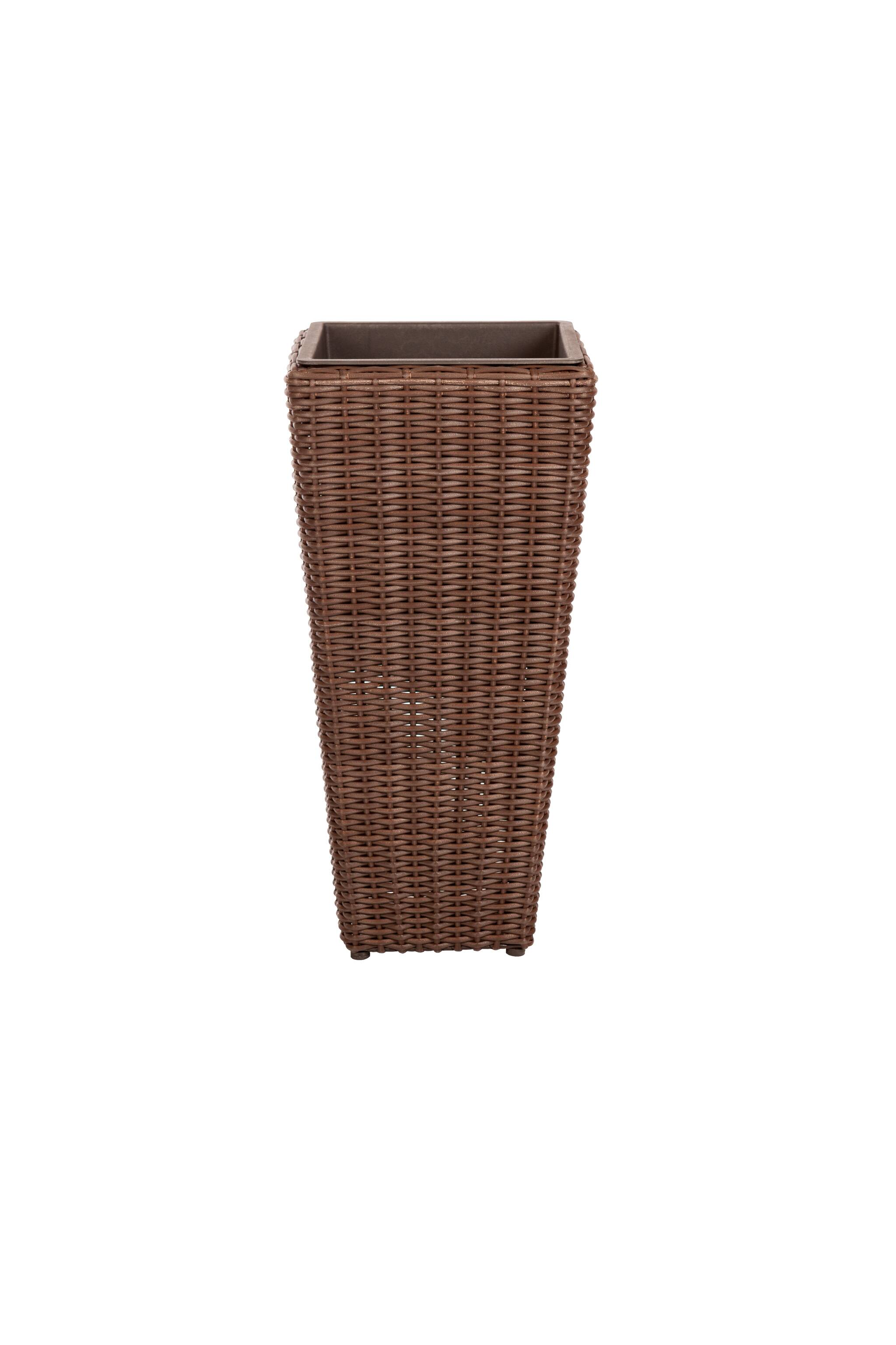 Front. Patio Sense - Alto Wicker Planter Set.