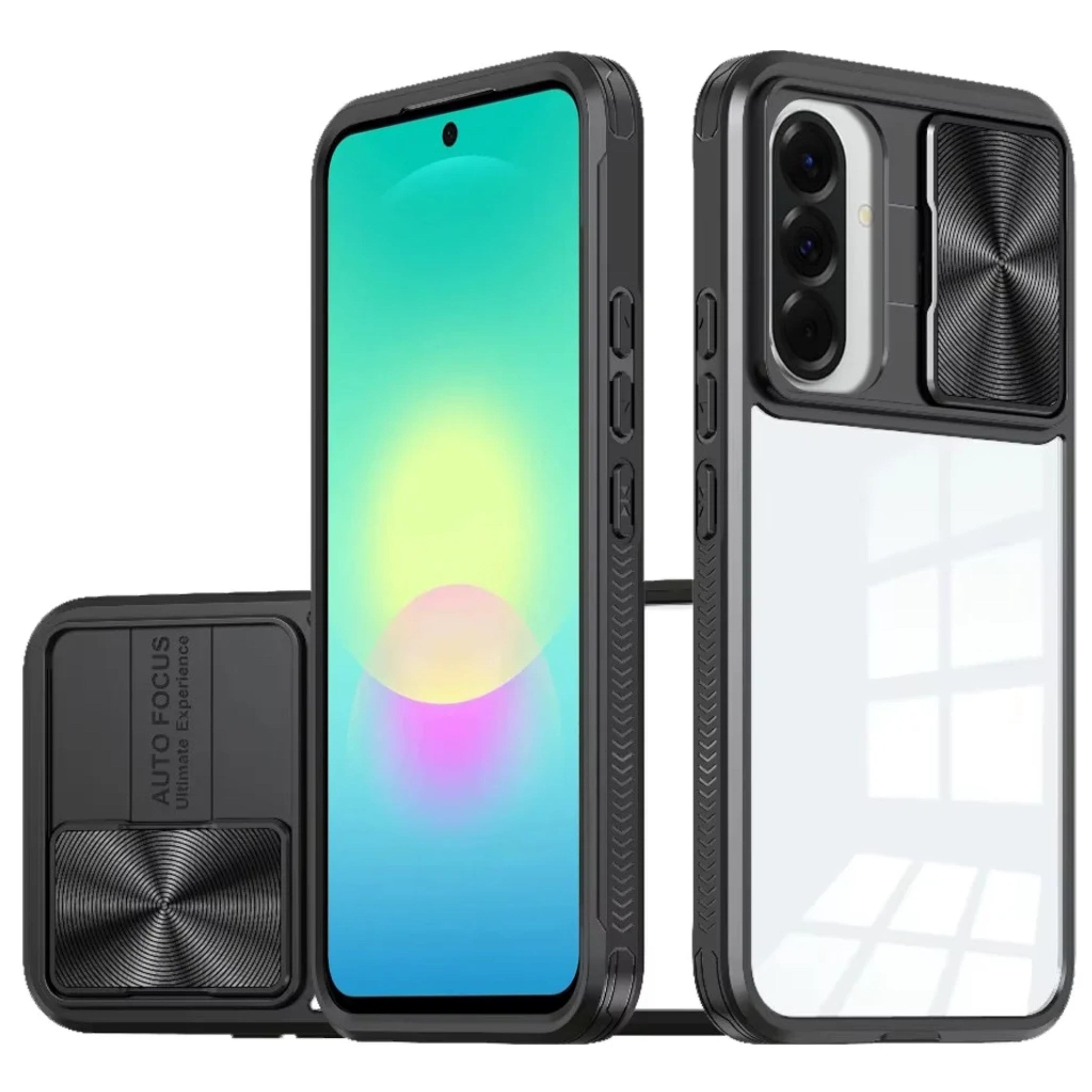 Kitcheniva - Rear Lens Sliding Cover Clear Hybrid Plus Tempered Glass For Samsung A27 5G - Black price history on PriceWatchPro