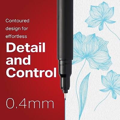 Contoured design for effortless Detail and Control  
0.4mm