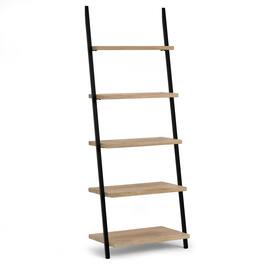 Simpli Home - Trent SOLID MANGO WOOD and Metal 70 inch x 27 inch Rectangle Industrial Contemporary Ladder Shelf - Natural