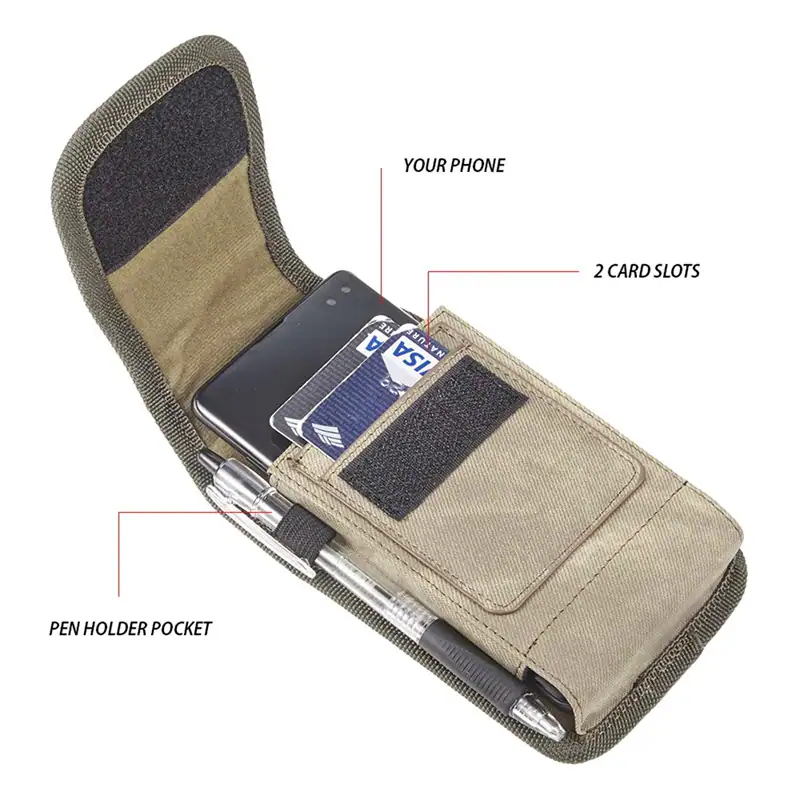 LUXMO Large Horizontal Universal Special Fabric Phone Pouch with Dual ...