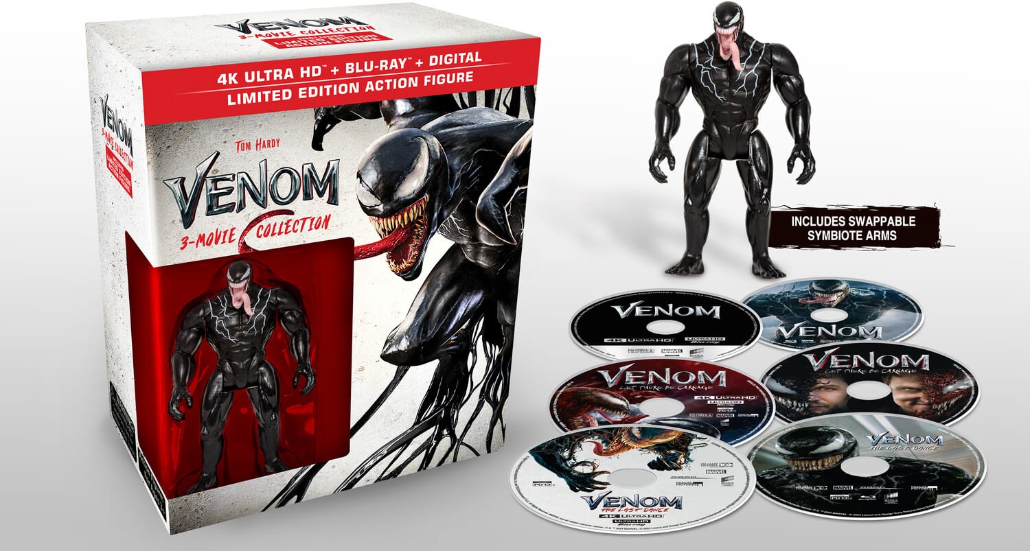 Venom: 3-Movie Collection With Limited Edition Collectible Action Figure (4K/UHD)  - 4K Blu-Ray