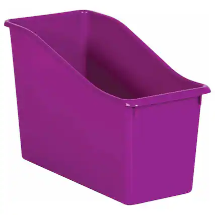 Front. Teacher Created Resources - Teacher Created Resources Purple Plastic Book Bin.