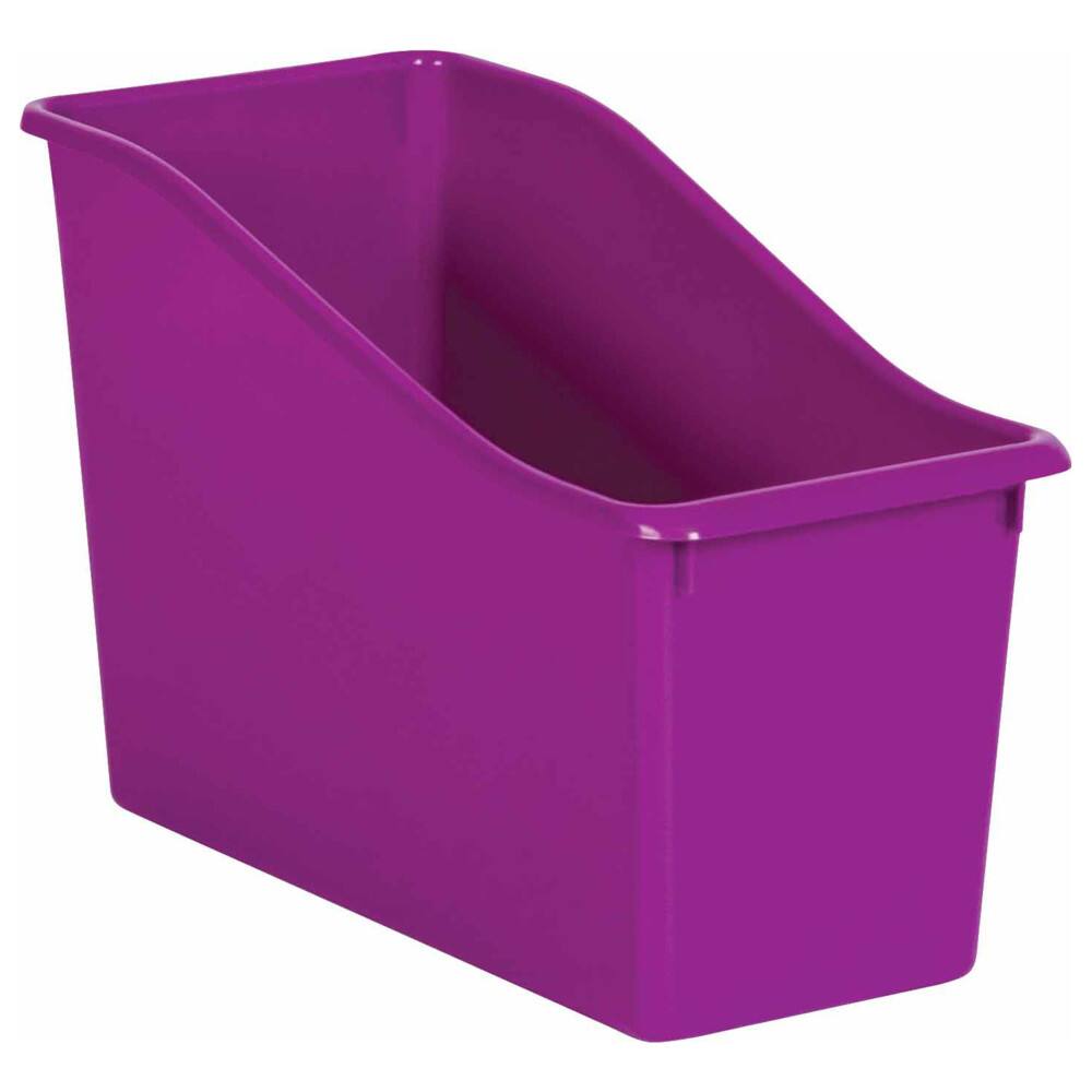 Front. Teacher Created Resources - Teacher Created Resources Purple Plastic Book Bin.