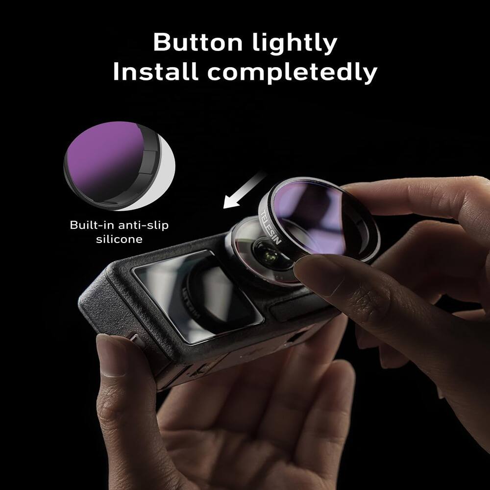 Button lightly  
Install completely  

Built-in anti-slip silicone