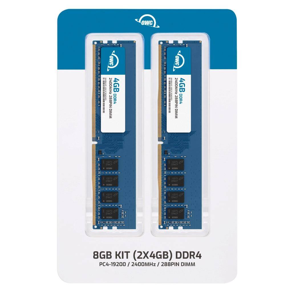 OWC NHN EEXXI IN- OwC 2400MHz 4GB 288PIN DDR4 DIMM  
7 SIINM owC 2400MHz 4GB DDR4 288PIN DIMM  
M J N con DINCY N a M N N 10275 icor DINCY .con NCY con  
8GB KIT (2X4GB) DDR4 PC4-19200 / 2400MHz 288PIN DIMM